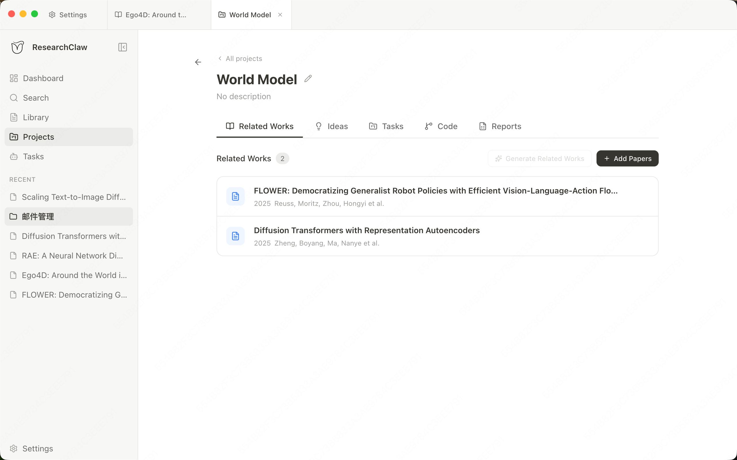 Organize papers into projects and generate AI-powered research ideas